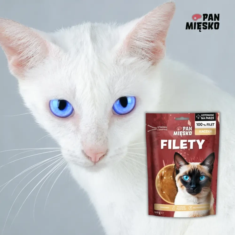 Pan Mięsko Filety z Kaczki 100g Naturalny przysmak dla kota