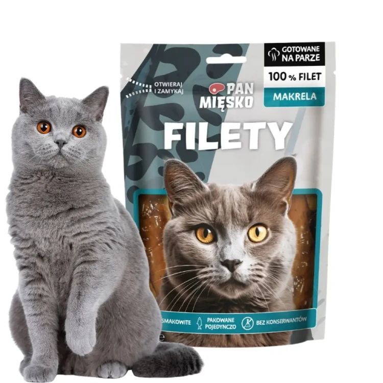 Pan Mięsko Filety Makrela 100g Naturalny przysmak dla kota Ryba