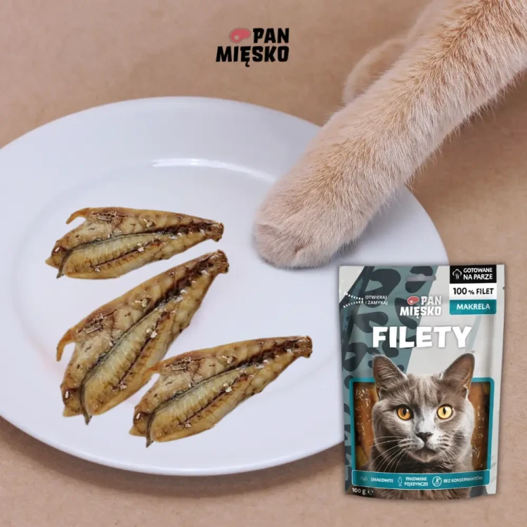 Pan Mięsko Filety Makrela 100g Naturalny przysmak dla kota Ryba