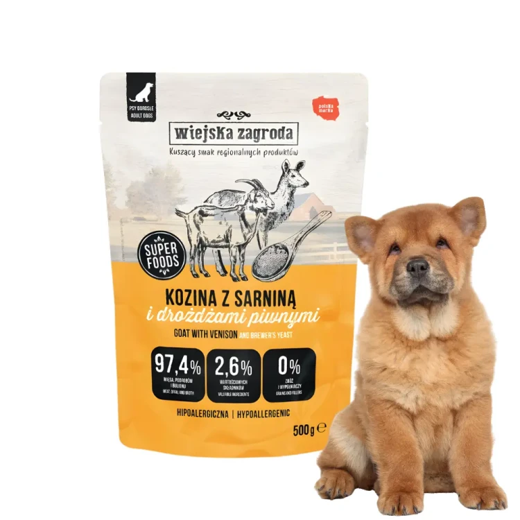 Wiejska Zagroda Kozina z Sarniną 500g Mokra karma dla psa bezzbożowa