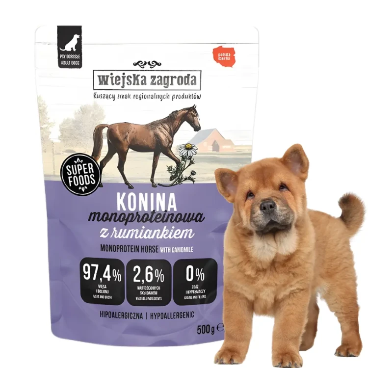 Wiejska Zagroda Monobiałkowa Konina 500g Karma mokra dla psa