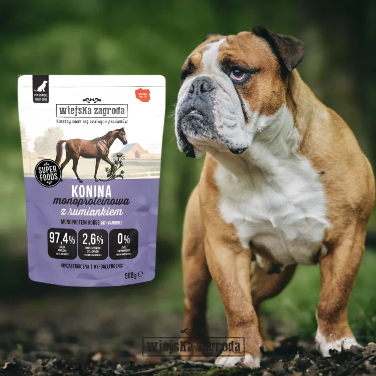 Wiejska Zagroda Monobiałkowa Konina 500g Karma mokra dla psa