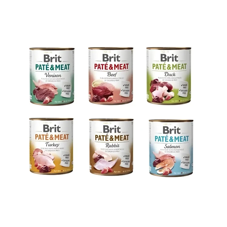 Brit Pate & Meat Wspaniały Mix Smaków 6x800g Mokra Karma dla Psa