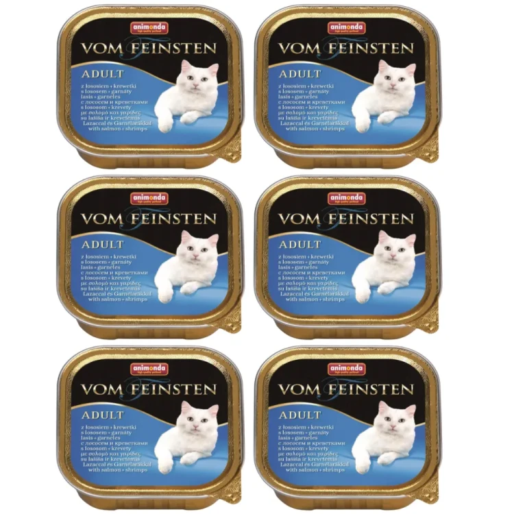 Animonda vom Feinsten Adult łosoś i krewetki 6x100g Mokra karma dla kota