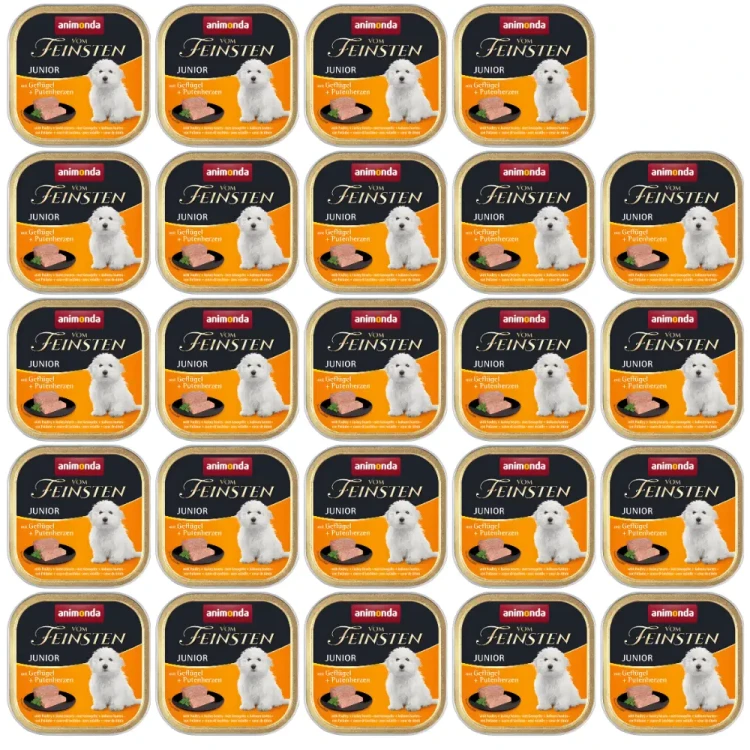 Animonda vom Feinsten Junior Drób i serca indyka 24x150g Mokra karma dla szczeniąt