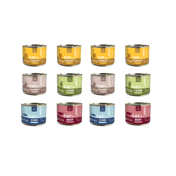 Pokusa CatLine Mix 12×200 g mokra karma dla kota Mix smaków