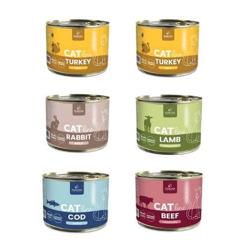 Pokusa CatLine Mix 12×200 g mokra karma dla kota Mix smaków