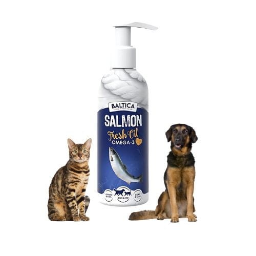 Baltica Salmon Fresh Oil 200ml Suplement dla kota i psa z łososiem