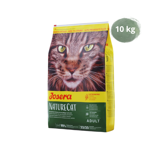 JOSERA NatureCat 10 kg Bezzbożowa karma dla aktywnych kotów z łososiem