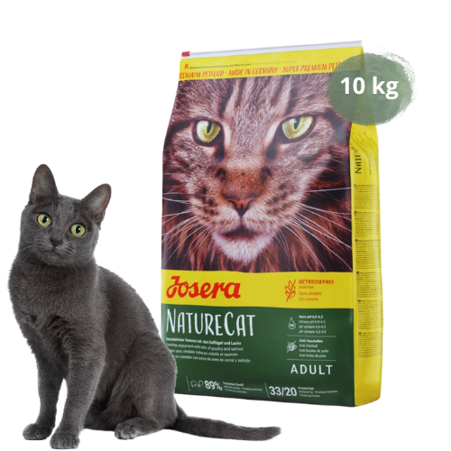 JOSERA NatureCat 10 kg Bezzbożowa karma dla aktywnych kotów z łososiem