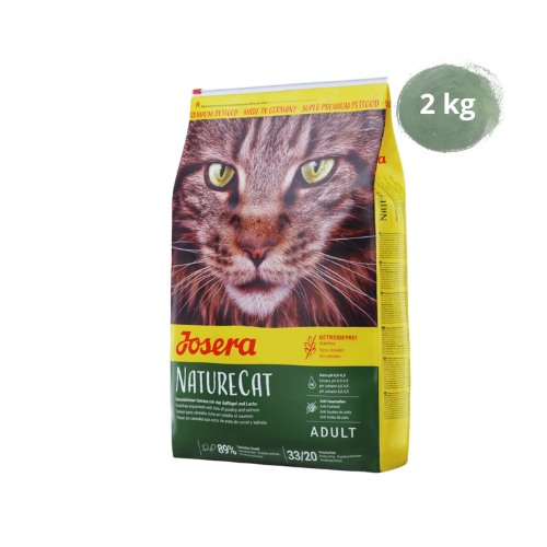 JOSERA NatureCat 2 kg Bezzbożowa karma dla aktywnych kotów z łososiem