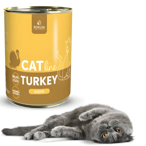 POKUSA CatLine karma mokra Turkey/Indyk 400g ADULT