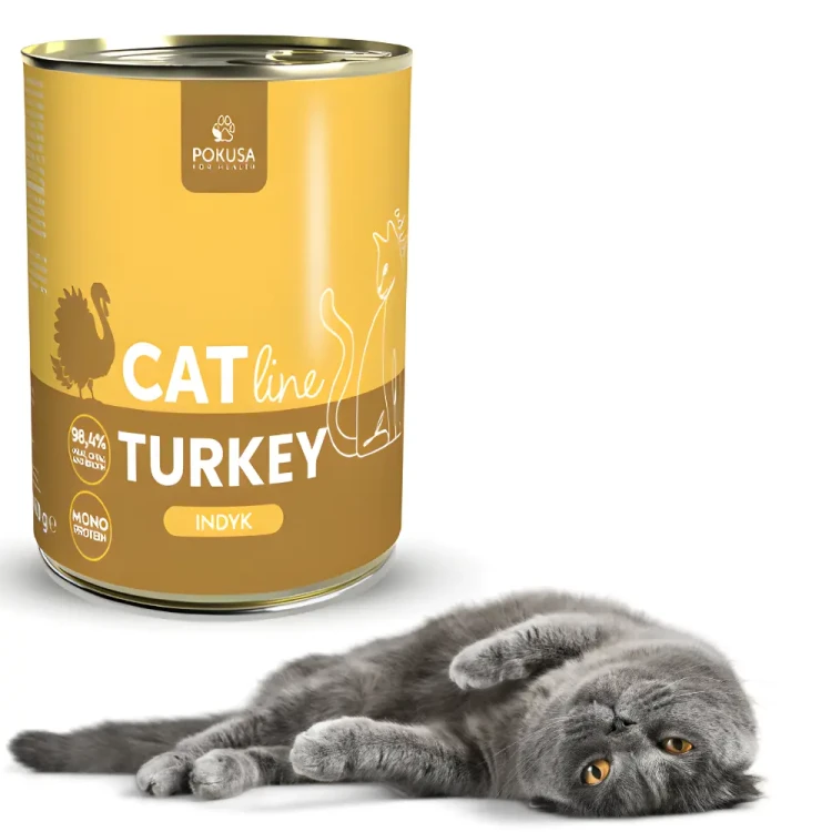 POKUSA CatLine karma mokra Turkey/Indyk 400g ADULT