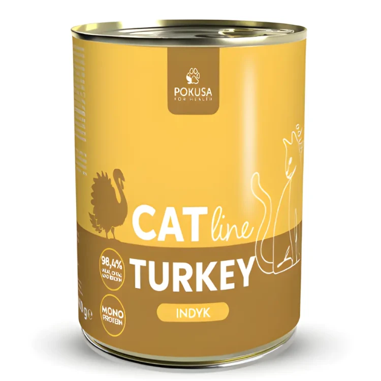 POKUSA CatLine karma mokra Turkey/Indyk 400g ADULT