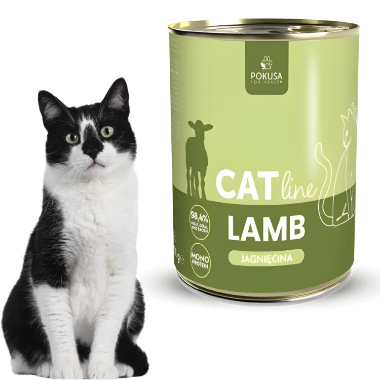 POKUSA CatLine-Mokra karma z jagnięciną 400 g dla wrażliwych kotów