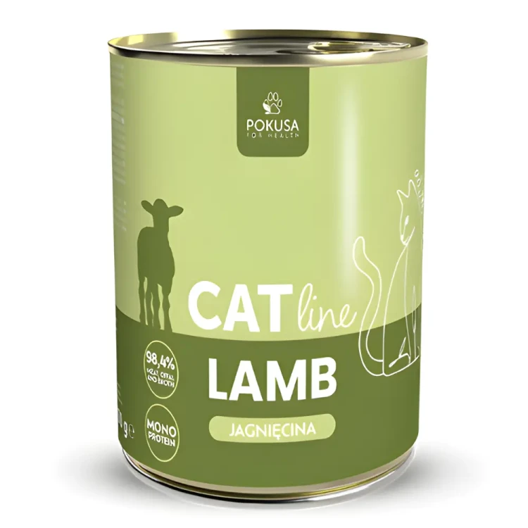 POKUSA CatLine-Mokra karma z jagnięciną 400 g dla wrażliwych kotów