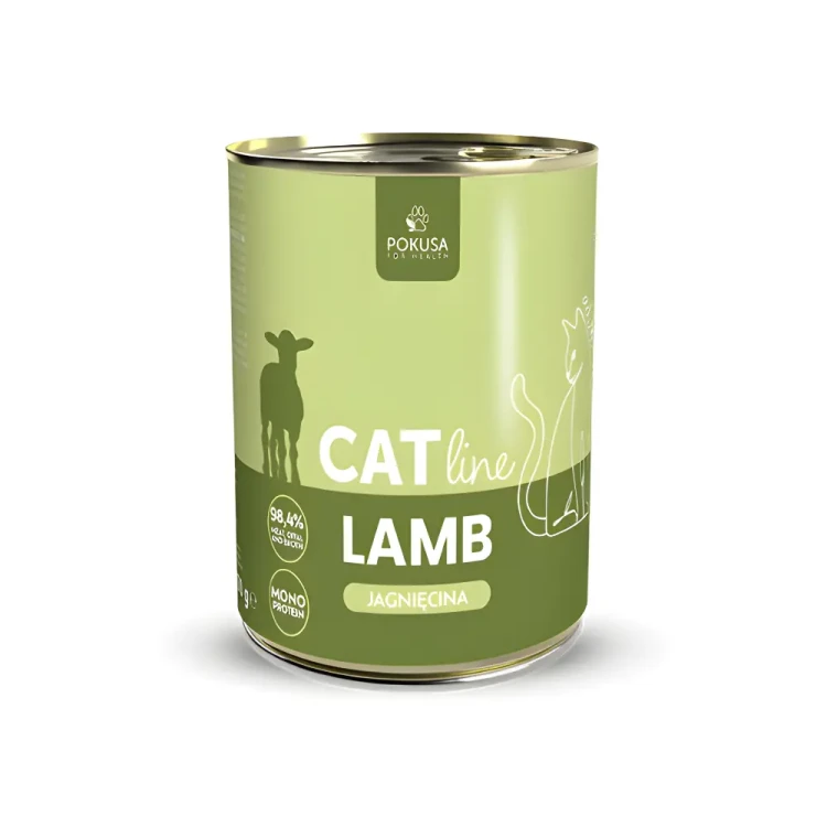POKUSA CatLine-Mokra karma z jagnięciną 400 g dla wrażliwych kotów