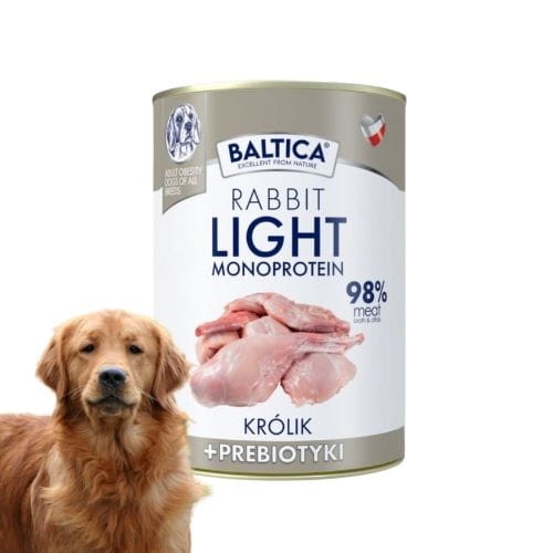 Baltica Mono Light Rabbit 400g Mokra karma dla psa z królikiem i prebiotykami