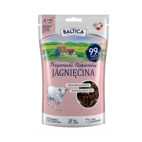 Baltica Przysmaki Regionów Półmiękkie Jagnięcina 80g – naturalne przysmaki treningowe dla psa
