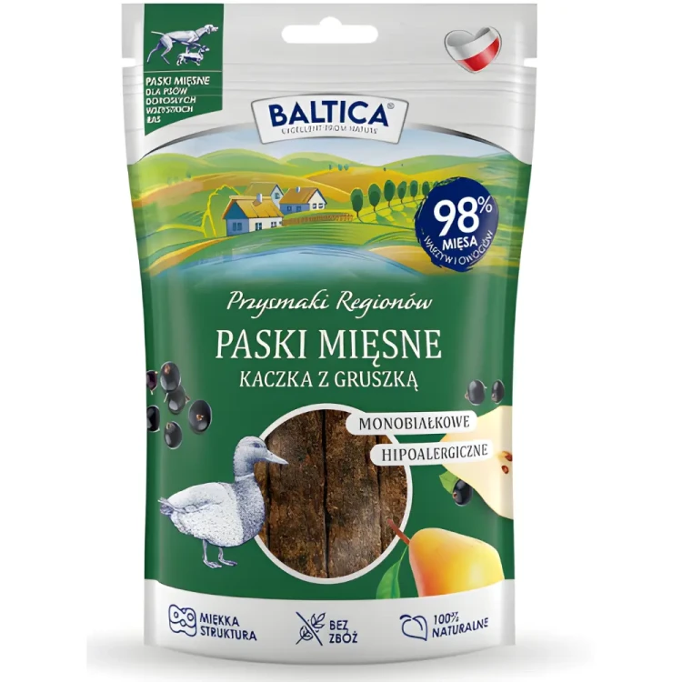 Przysmaki Mięsne paski Kaczka z gruszką 90g