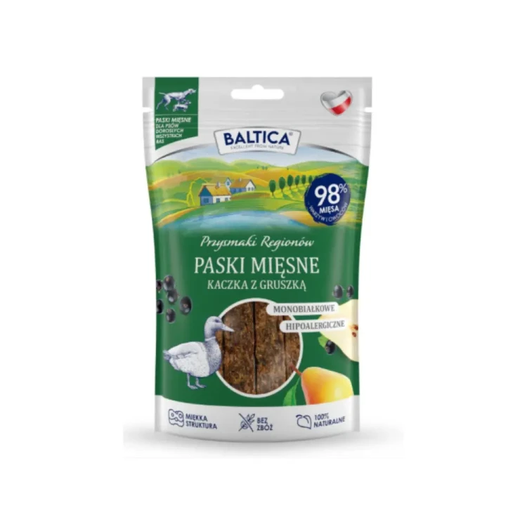 Przysmaki Mięsne paski Kaczka z gruszką 90g
