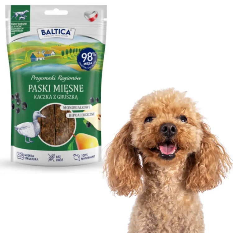Przysmaki Mięsne paski Kaczka z gruszką 90g