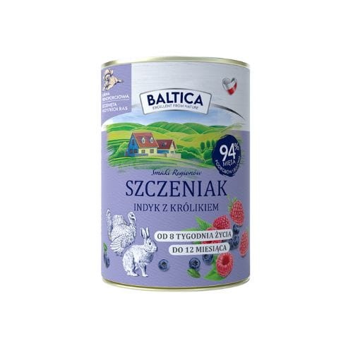 Baltica Indyk Z Królikiem 400g Mokra karma dla szczeniąt
