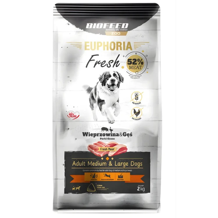 Biofeed Euphoria Adult M L wieprzowina gęś 2 kg na stawy