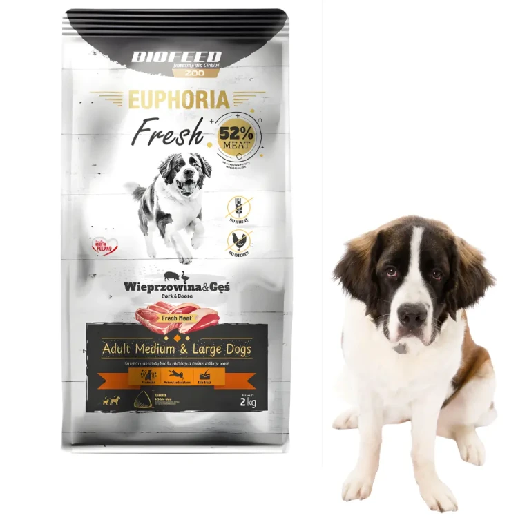 Biofeed Euphoria Adult M L wieprzowina gęś 2 kg na stawy