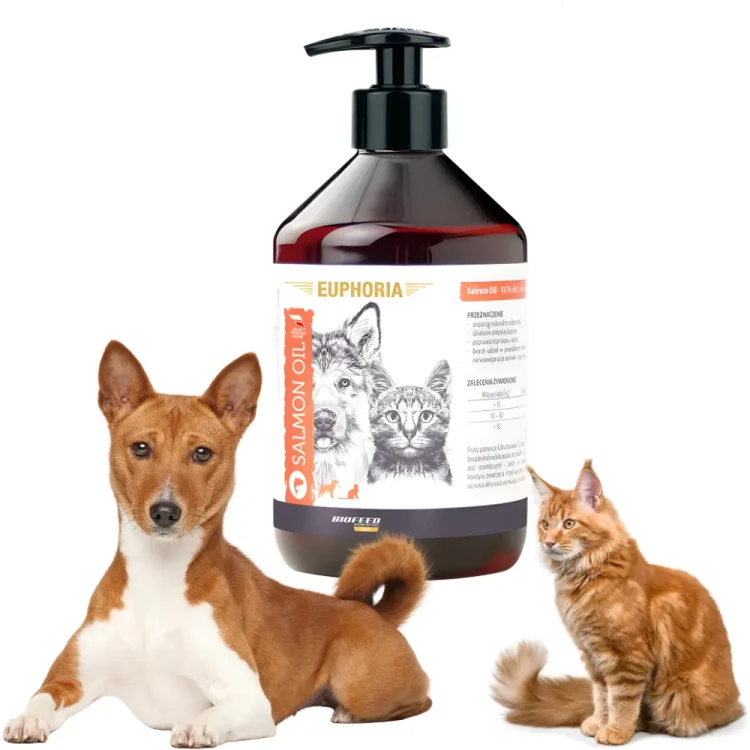 EUPHORIA Salmon Oil – olej z łososia 100% dla psów i kotów 1000 ml