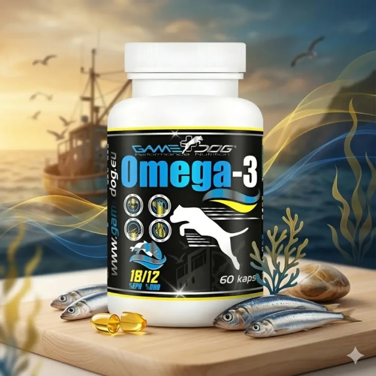 Game Dog Omega-3 60 kapsułek olej z ryb na serce stawy i skórę dla psa