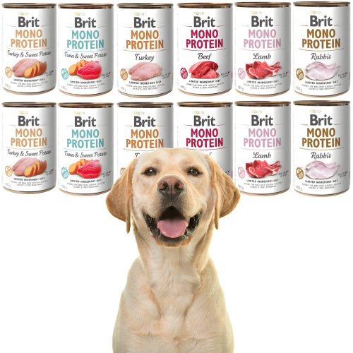 Brit Mono Protein 12x400 g mix smaków mokra karma dla psa