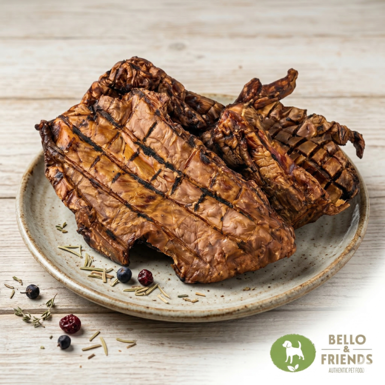 Bello & Friends Płuca Wieprzowe 1kg Naturalne suszone przysmaki dla psa