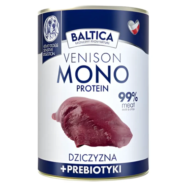 Baltica Mono mix smakow 12x400g (11+1 gratis) Mokra karma dla psa z królikiem i prebiotykami
