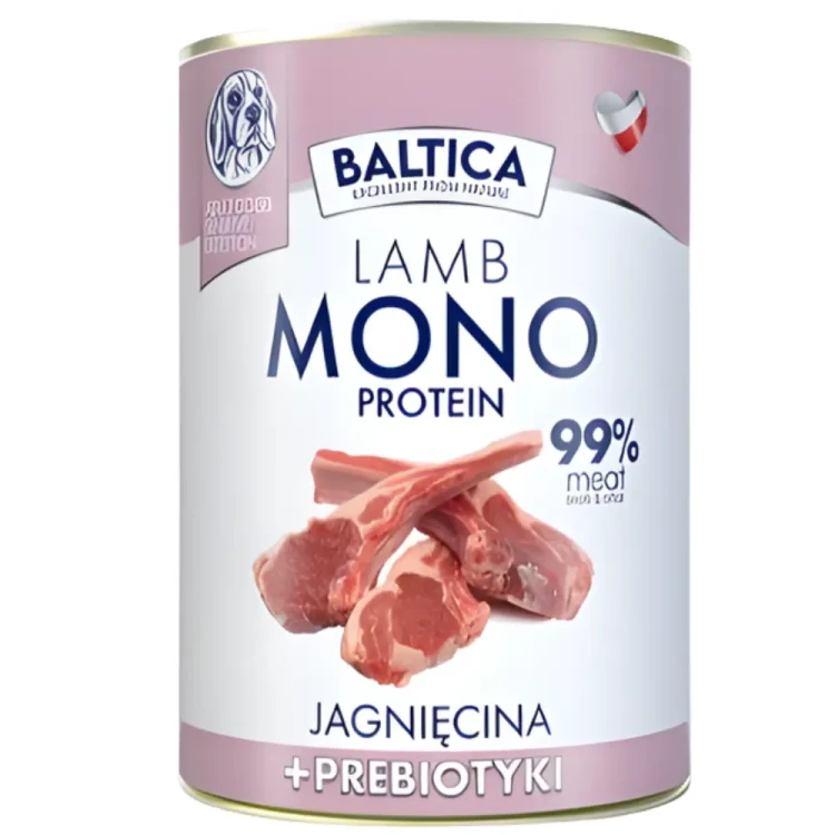 Baltica Mono mix smakow 12x400g (11+1 gratis) Mokra karma dla psa z królikiem i prebiotykami