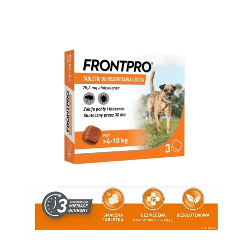 Frontpro tabletki na kleszcze dla pudla.webp