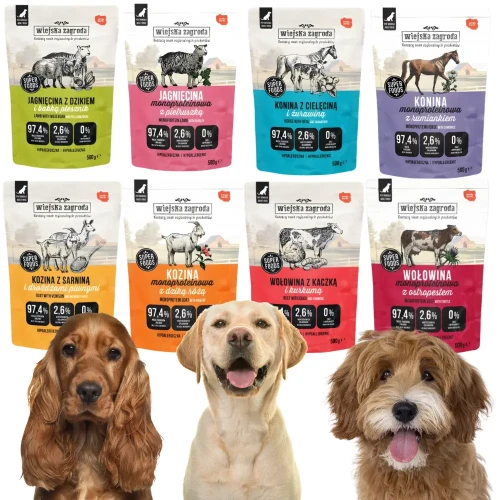 Wiejska Zagroda Monobiałkowa 8x500g Karma mokra dla psa