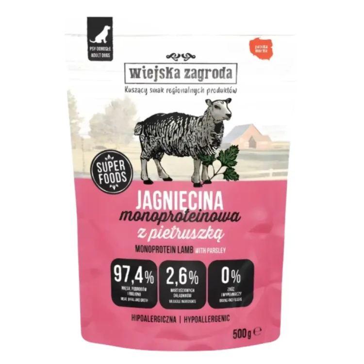 Wiejska Zagroda Monobiałkowa 8x500g Karma mokra dla psa