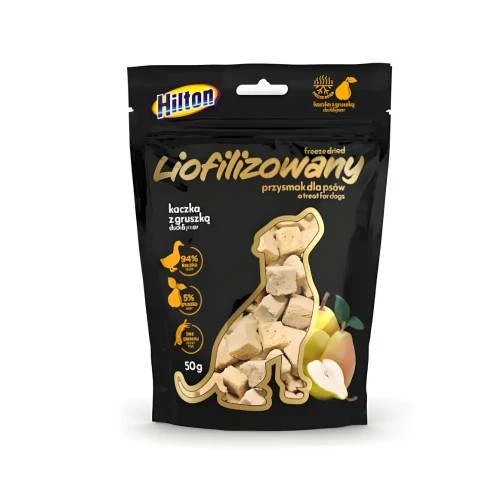 Hilton Liofilizowane Przysmaki z Kaczką i Gruszką 50g Monobiałkowe dla psa