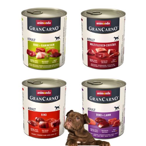 Animonda GranCarno 4×800g mokra karma dla psa Mix mięsny bez zbóż