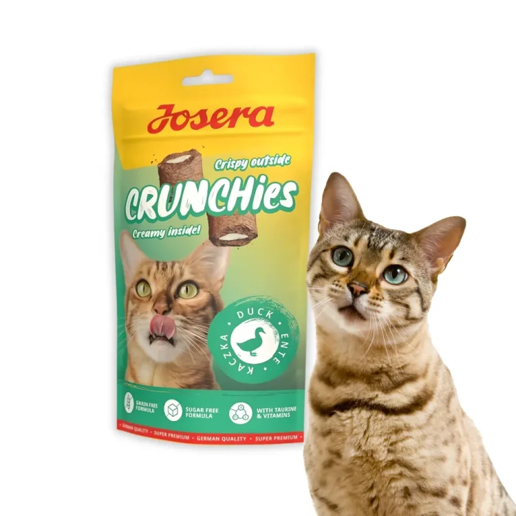 Josera Crunchies Kaczka 60g Przysmaki dla kota z kremowym nadzieniem