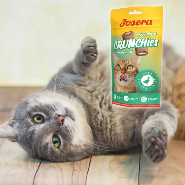 Josera Crunchies Kaczka 60g Przysmaki dla kota z kremowym nadzieniem
