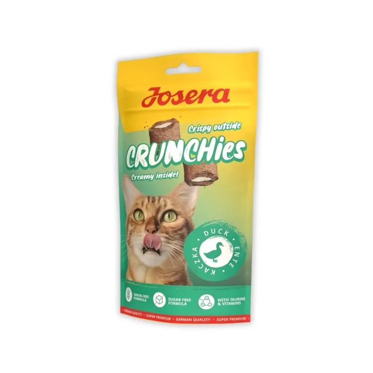 Josera Crunchies Kaczka 60g Przysmaki dla kota z kremowym nadzieniem