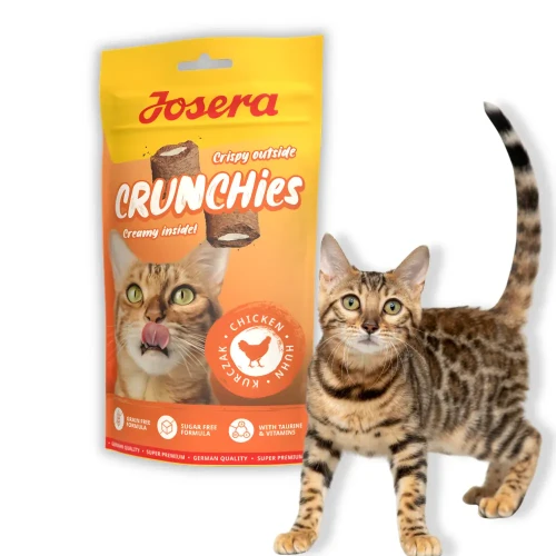 Josera Crunchies Kurczak 60g Przysmaki dla kota z kremowym nadzieniem