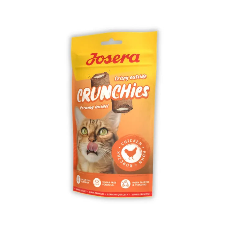 Josera Crunchies Kurczak 60g Przysmaki dla kota z kremowym nadzieniem