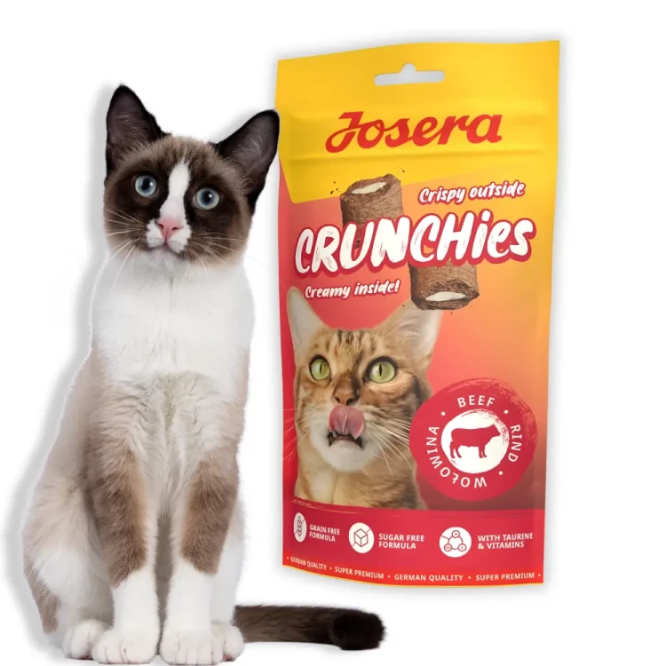 Josera Crunchies Wołowina 60g Przysmaki dla kota z kremowym nadzieniem