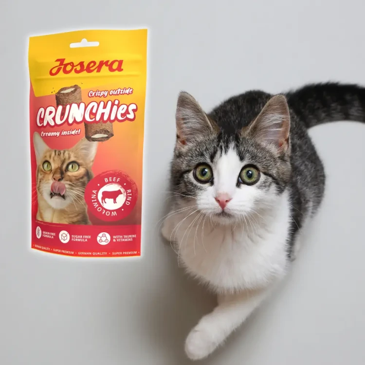 Josera Crunchies Wołowina 60g Przysmaki dla kota z kremowym nadzieniem