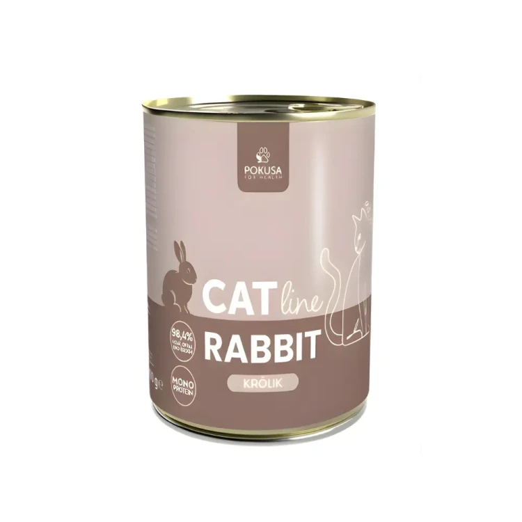 Pokusa CatLine Królik 400g monobiałkowa karma mokra.webp