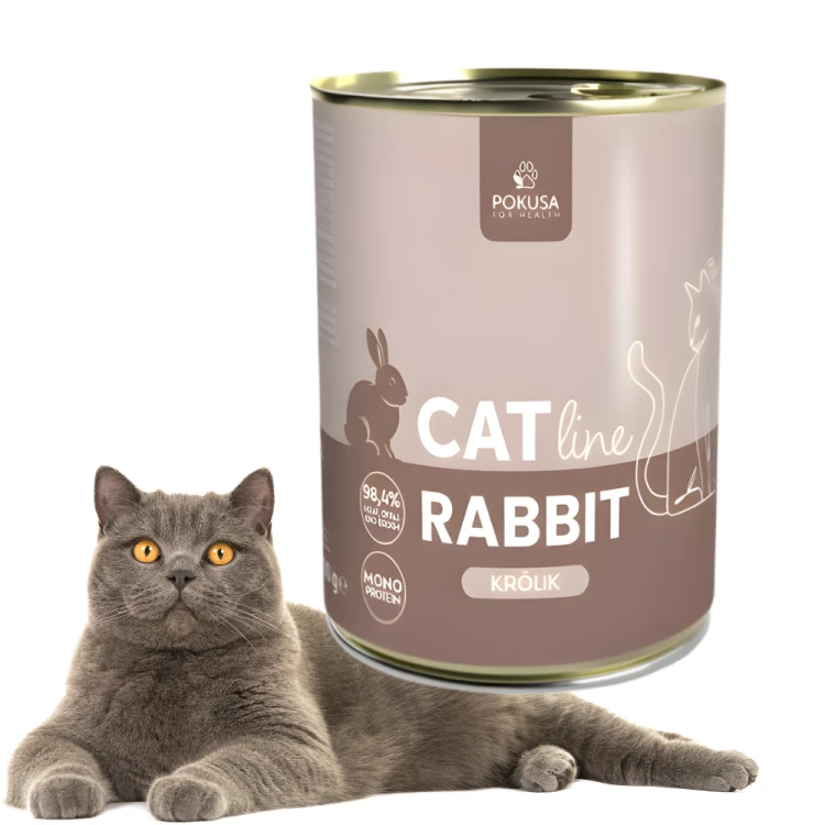 Pokusa CatLine Królik 400g rabbit mokra karma dla kota.png