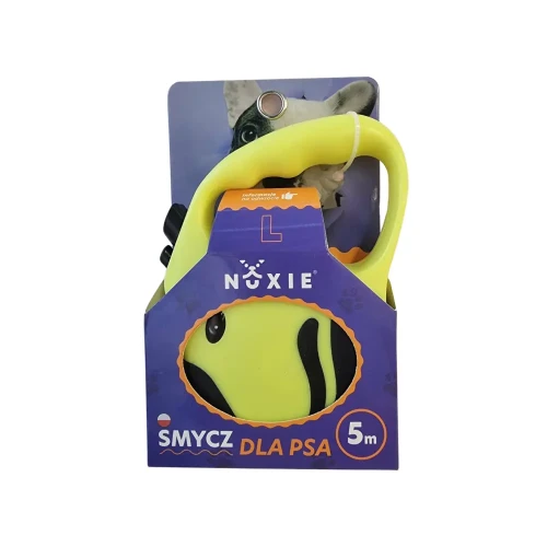 NUXIE Smycz dla psa taśma automatyczna taśmowa 5m Żółty